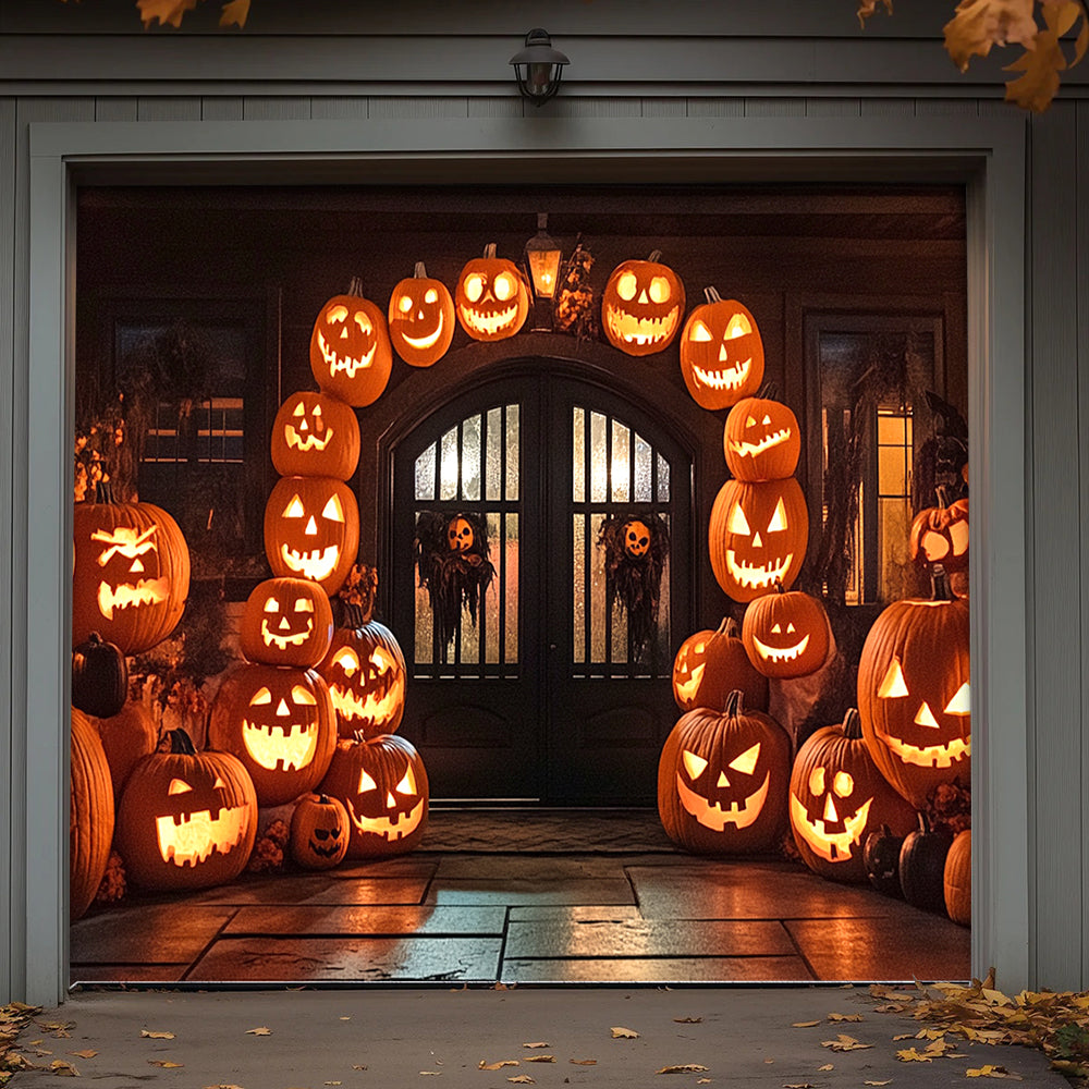 Halloween Garage Door Banner Decoration The Haunted Pumpkin House