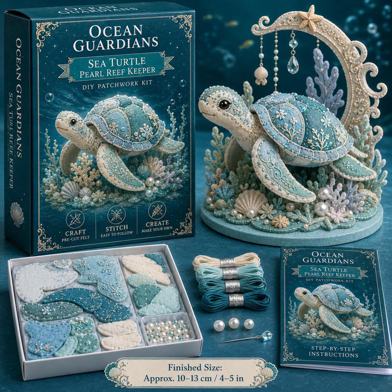 🔥LAST 4 HOURS，BUY 2 GET 1 FREE — Each discount is $8.5🎁 Ocean Guardians DIY Patchwork Kit Collection🌊