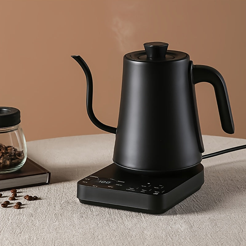 Electric Kettles, Gooseneck Electric Kettle, 304 Stainless Steel Inner, Quick Heating, for Pour Over Coffee, Brew Tea, Boil Hot Water, 33.81oz Black