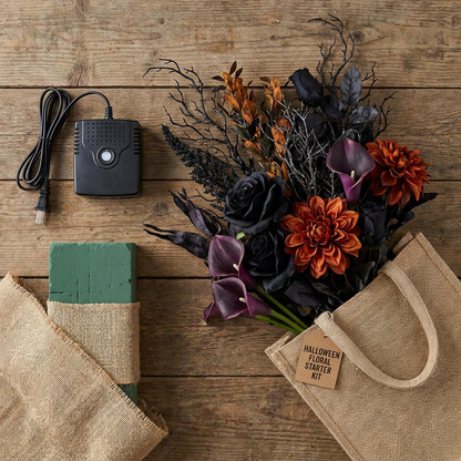 🎃 DIY Halloween Spooky Fog Flower Arrangement Kit