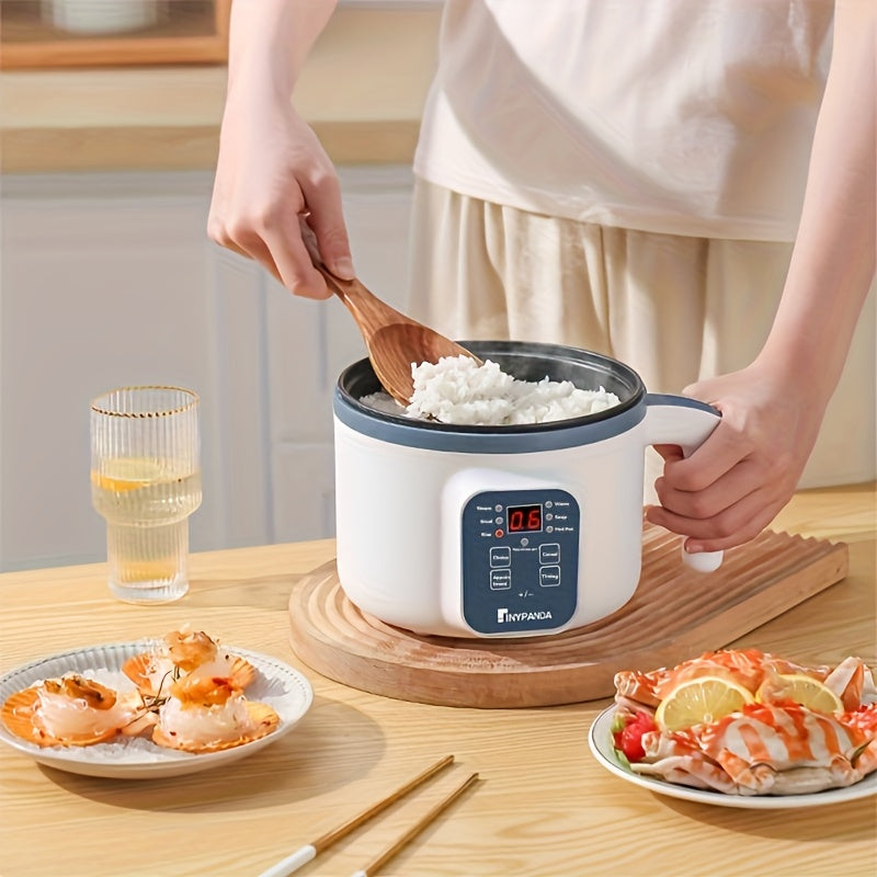 57.48oz Multifunctional Intelligent Electric Pot, Convenient Steaming And Cooking Integrated Pot, Overheating And Drying Protection, 6 Cooking Modes, Mini Steamer, Double-layer Non Stick Pot, Suitable For 1-2 People, Rice, Soup, Pasta, Steak, Etc