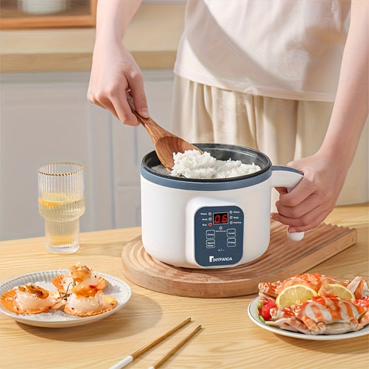 57.48oz Multifunctional Intelligent Electric Pot, Convenient Steaming And Cooking Integrated Pot, Overheating And Drying Protection, 6 Cooking Modes, Mini Steamer, Double-layer Non Stick Pot, Suitable For 1-2 People, Rice, Soup, Pasta, Steak, Etc