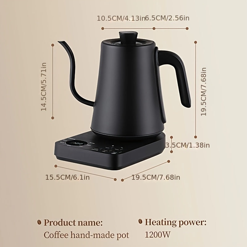 Electric Kettles, Gooseneck Electric Kettle, 304 Stainless Steel Inner, Quick Heating, for Pour Over Coffee, Brew Tea, Boil Hot Water, 33.81oz Black