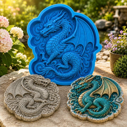 💥 LAST DAY 47% OFF -  🐉Reusable Blue Dragon Stepping Stone Mold