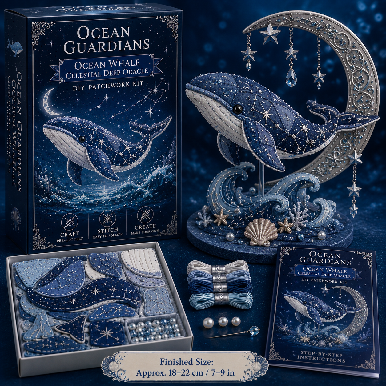 🔥LAST 4 HOURS，BUY 2 GET 1 FREE — Each discount is $8.5🎁 Ocean Guardians DIY Patchwork Kit Collection🌊