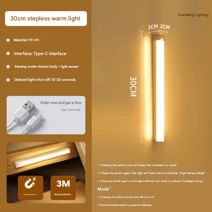 Punch-free Smart Sensor Magnetic Rechargeable LED Lights