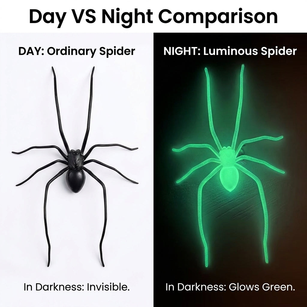 🕷 2026 Upgraded Glow-in-the-Dark Realistic Spider Magnetic Fridge Sticker – Halloween Prank Decor for Kitchen, Car & Home