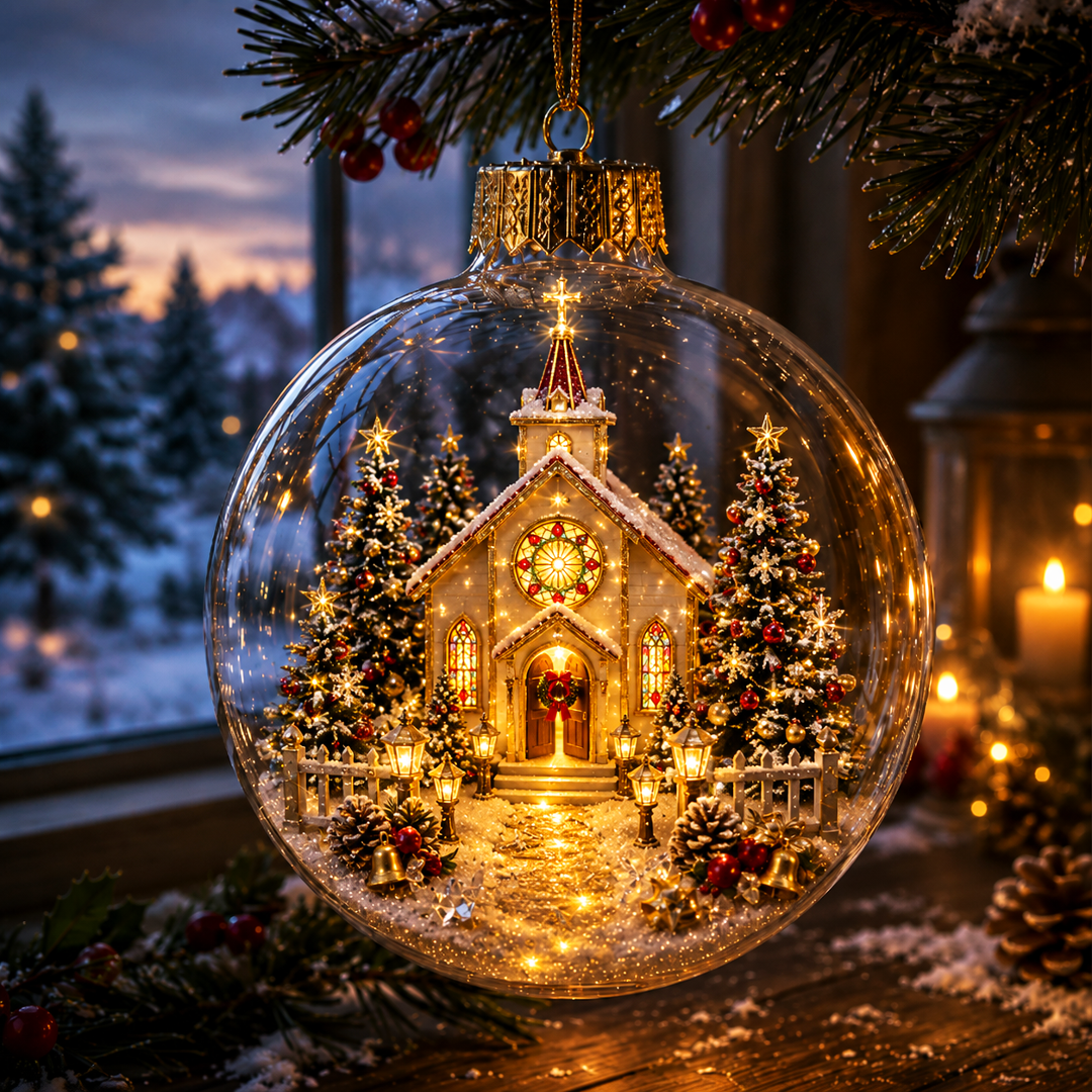 🔥Limited time 48% OFF -✨🎄 Glowing Christmas Story Ornament – Light-Up Mini Holiday Scene