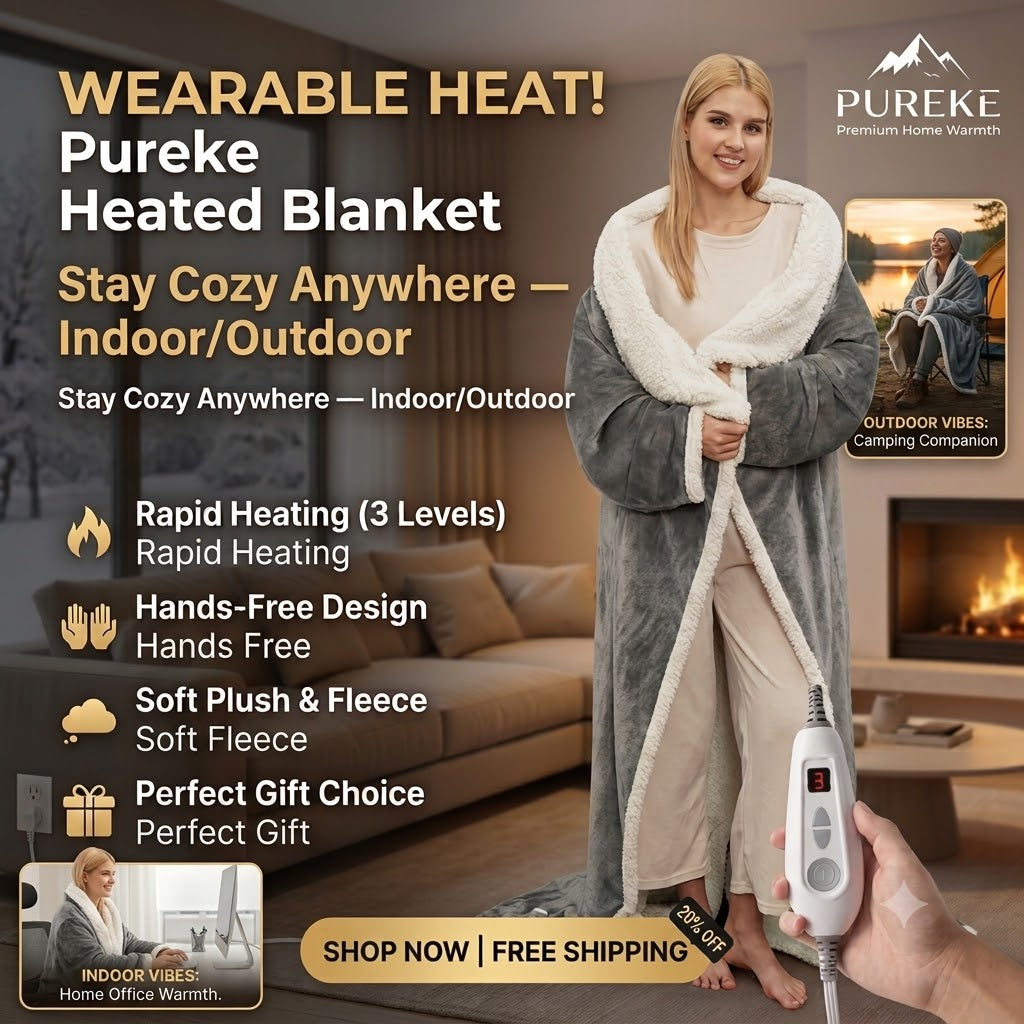 Pureke Heated Wearable Blanket