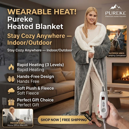 Pureke Heated Wearable Blanket