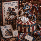 🐉✨ Dragon Keepers Collection – Quilted DIY Tissue Box Sewing Kit