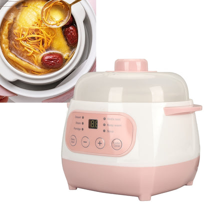 33.81oz Ceramic Stew Pot, Anti Dry Burn Ceramic Cooker with 24H Intelligent Reservation, for Porridge Rice Soup