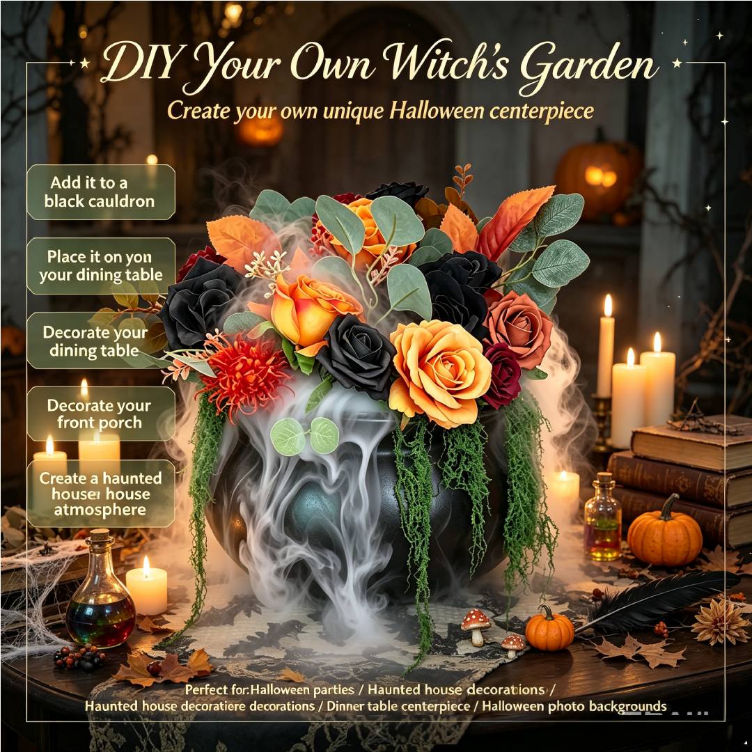 🎃 DIY Halloween Spooky Fog Flower Arrangement Kit