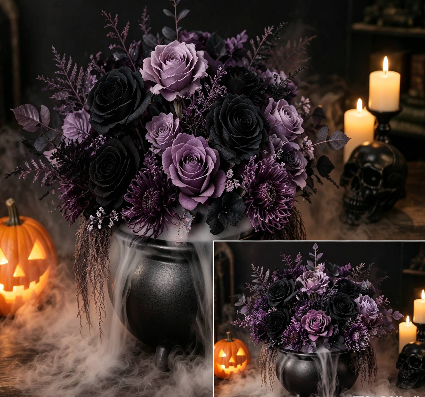 🎃 DIY Halloween Spooky Fog Flower Arrangement Kit