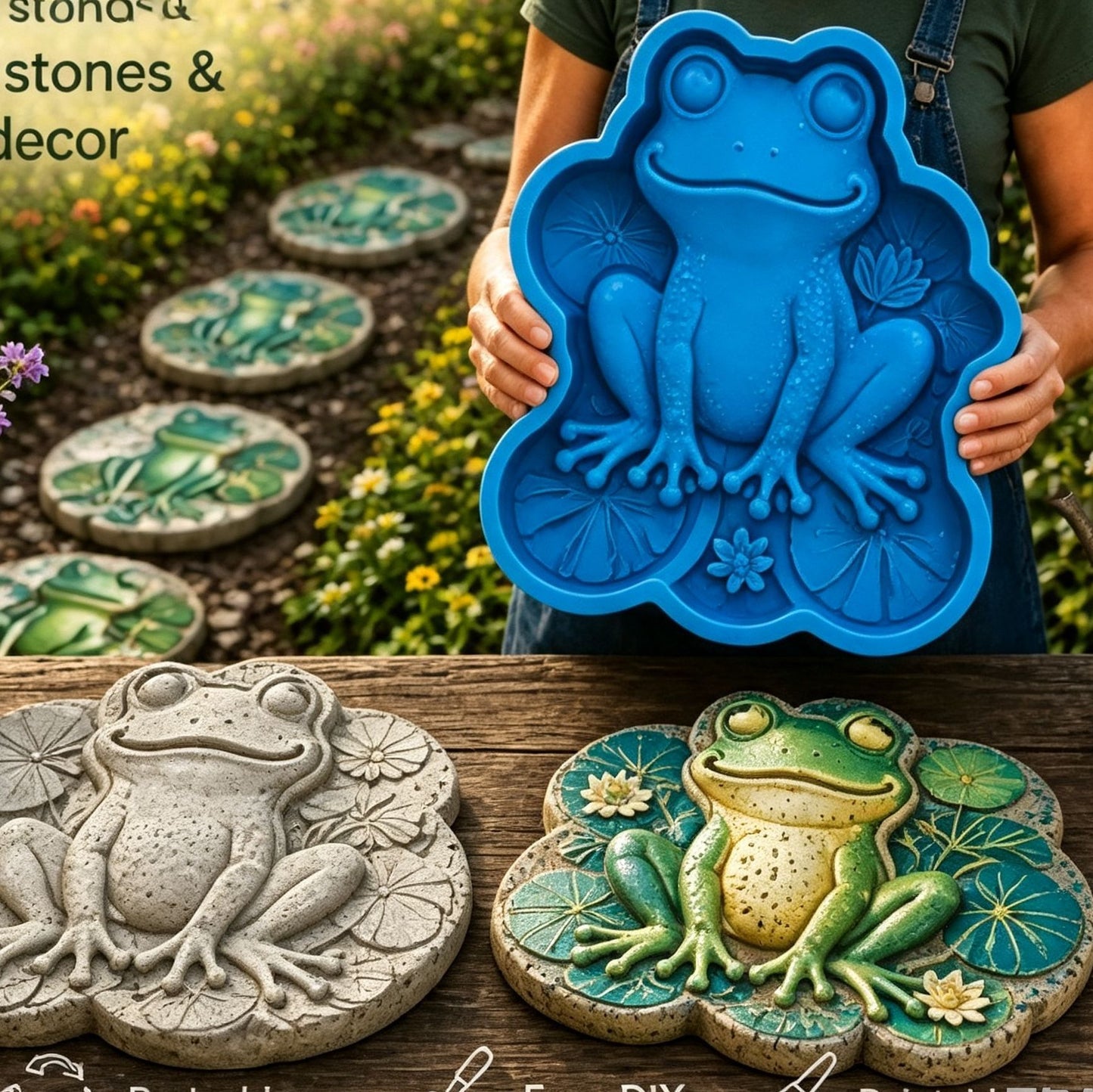 💥 LAST DAY 47% OFF -  🐉Reusable Blue Dragon Stepping Stone Mold