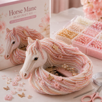 DIY Beaded Horse Mane Catchall Tray Kit – Handmade Jewelry & Key Organizer Craft Set