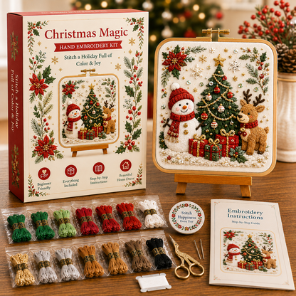Four Seasons Garden Embroidery Collection – DIY Hand Embroidery Kit for Beginners