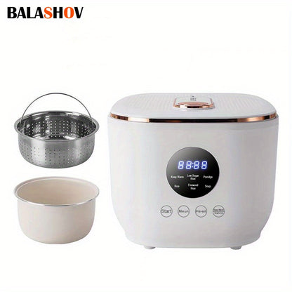 BALASHOV US Plug Multi Electric for rice Cooker, a Low-Sugar Cooking Device Featuring a Stainless Steel Steamer, a Travel Pot with a Removable Ceramic Non-Stick Pot