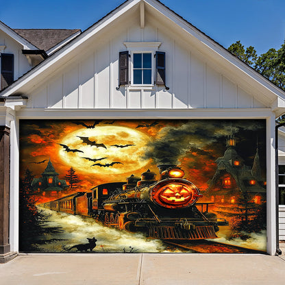 Halloween Garage Door Banner Decoration Pumpkin Express Halloween