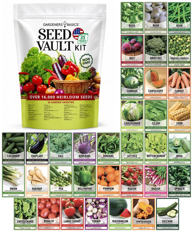 Ultimate Survival Seed Kit – 140 Heirloom Vegetable, Herb & Flower Seeds