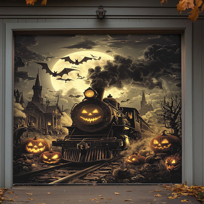Halloween Garage Door Banner Decoration Pumpkin Express Halloween