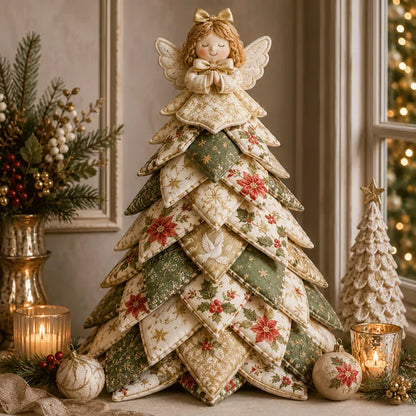 🔥LAST DAY 50% OFF - 🎄🧵DIY Quilted Christmas Tree Kit – Handmade Fabric Holiday Tabletop Tree Decor