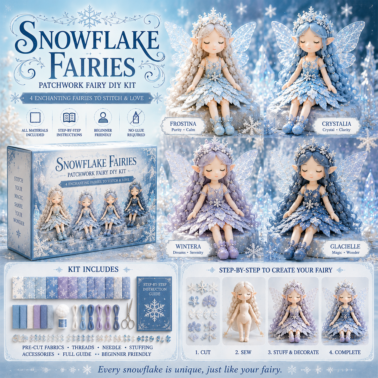 Fairy Patchwork DIY Collection ⚡only today Buy 2 Free 1！