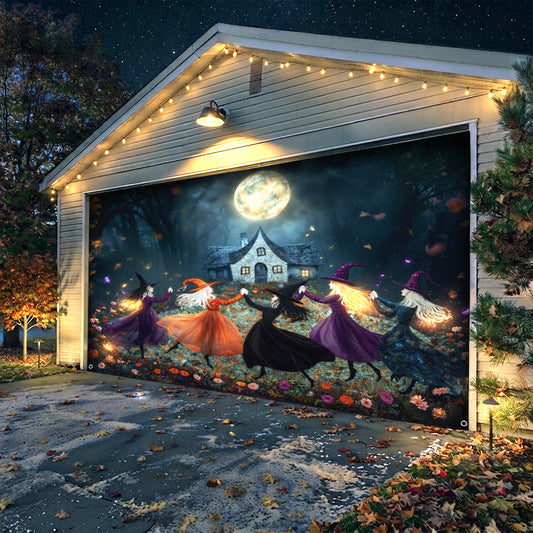 Witch Garage Door Banner Decoration Beautiful Witchy Woman