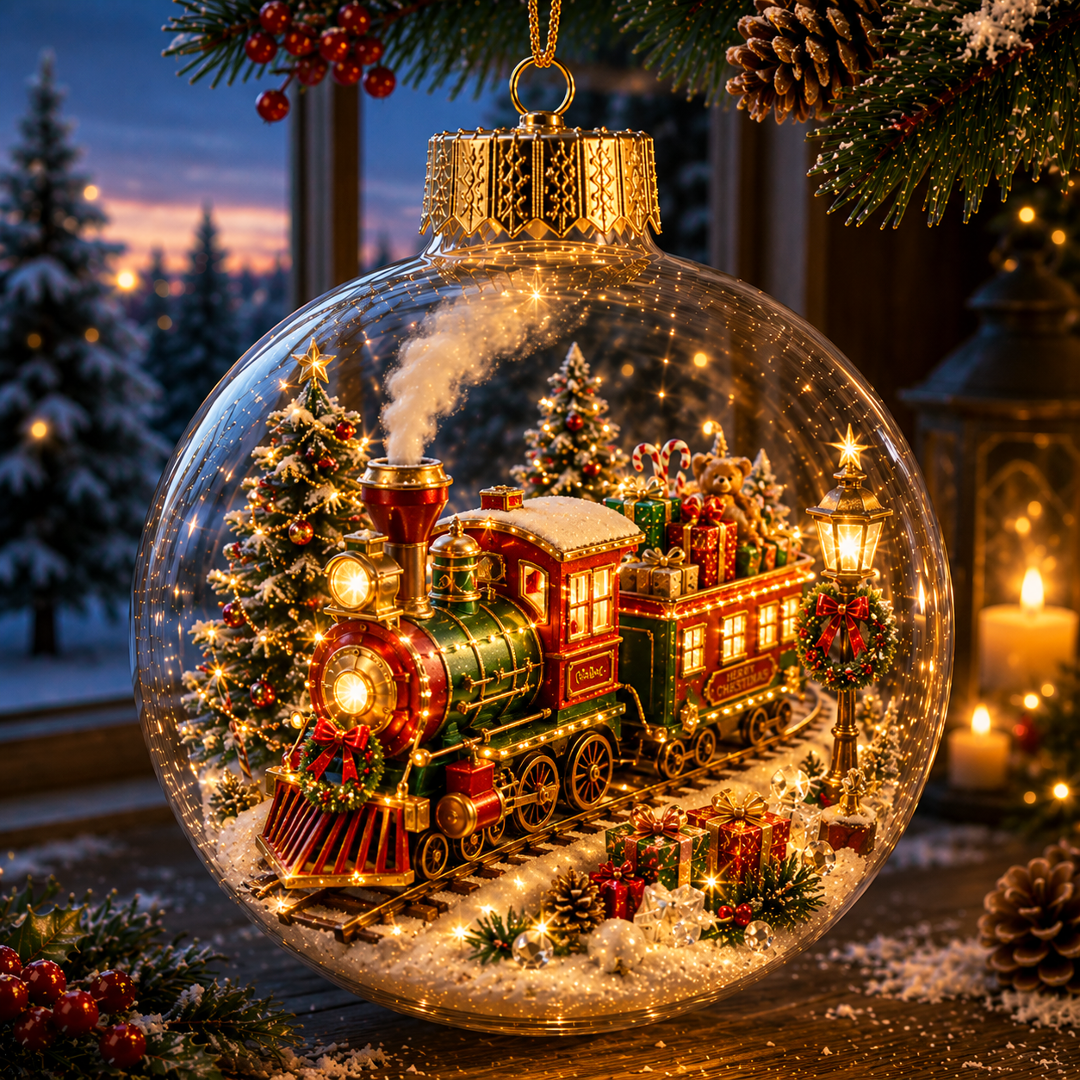 🔥Limited time 48% OFF -✨🎄 Glowing Christmas Story Ornament – Light-Up Mini Holiday Scene