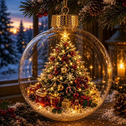 🔥Limited time 48% OFF -✨🎄 Glowing Christmas Story Ornament – Light-Up Mini Holiday Scene