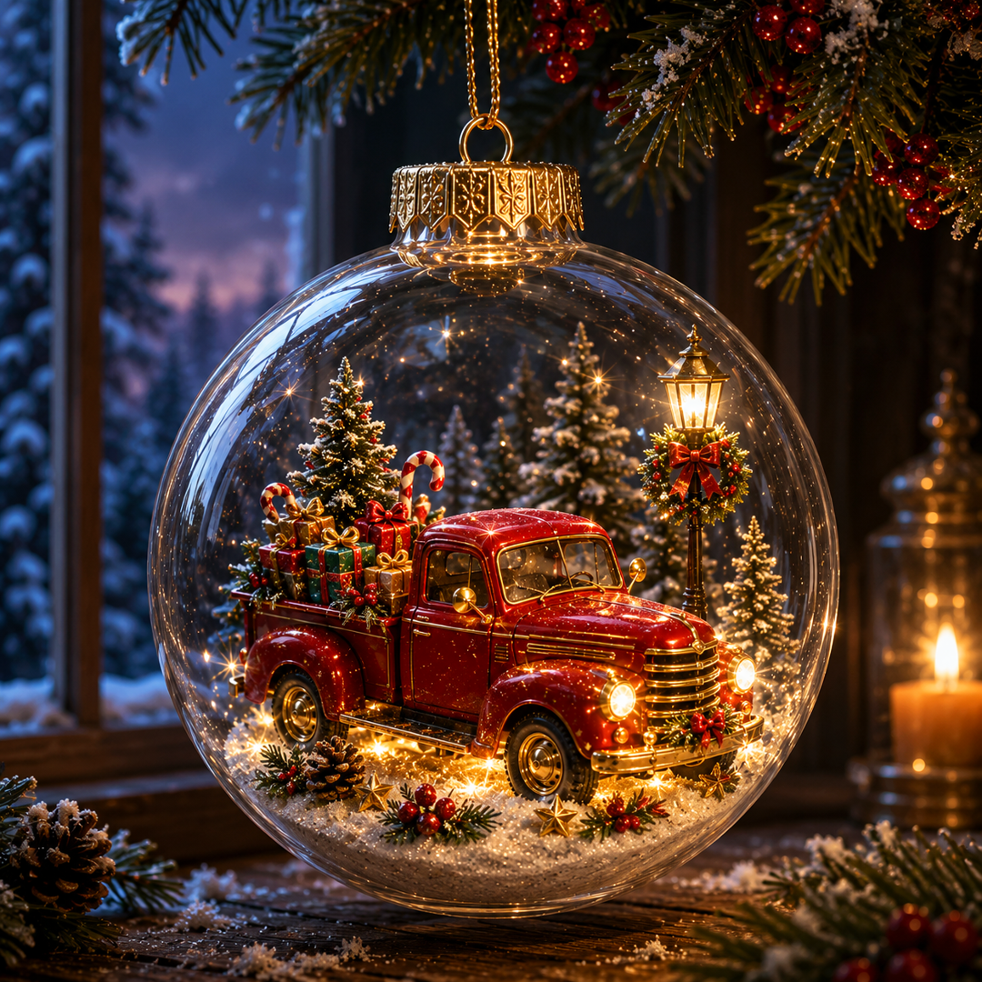 🔥Limited time 48% OFF -✨🎄 Glowing Christmas Story Ornament – Light-Up Mini Holiday Scene