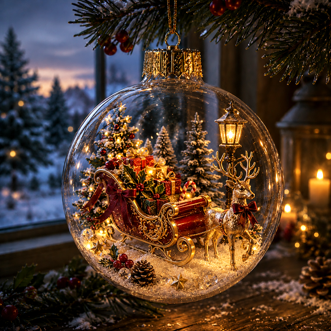 🔥Limited time 48% OFF -✨🎄 Glowing Christmas Story Ornament – Light-Up Mini Holiday Scene