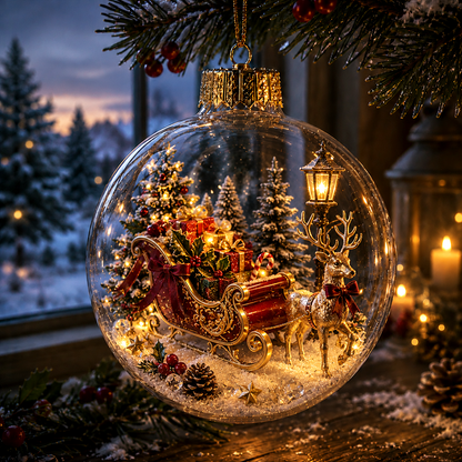 🔥Limited time 48% OFF -✨🎄 Glowing Christmas Story Ornament – Light-Up Mini Holiday Scene