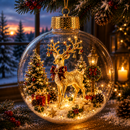 🔥Limited time 48% OFF -✨🎄 Glowing Christmas Story Ornament – Light-Up Mini Holiday Scene