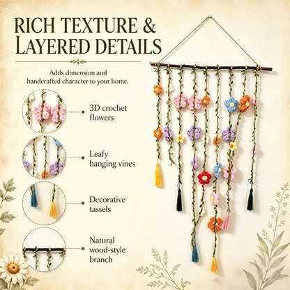 🌸Crochet Flower Wall Hanging Decor