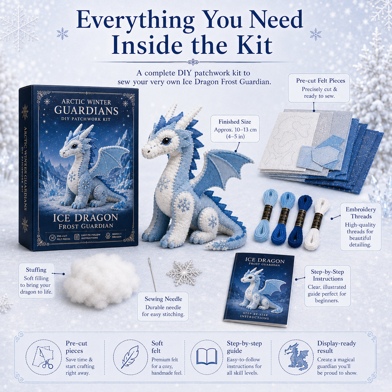 Arctic Winter Guardians DIY Patchwork Kit –🔥Last 4 hours 🔥Buy 2, Get 1 FREE