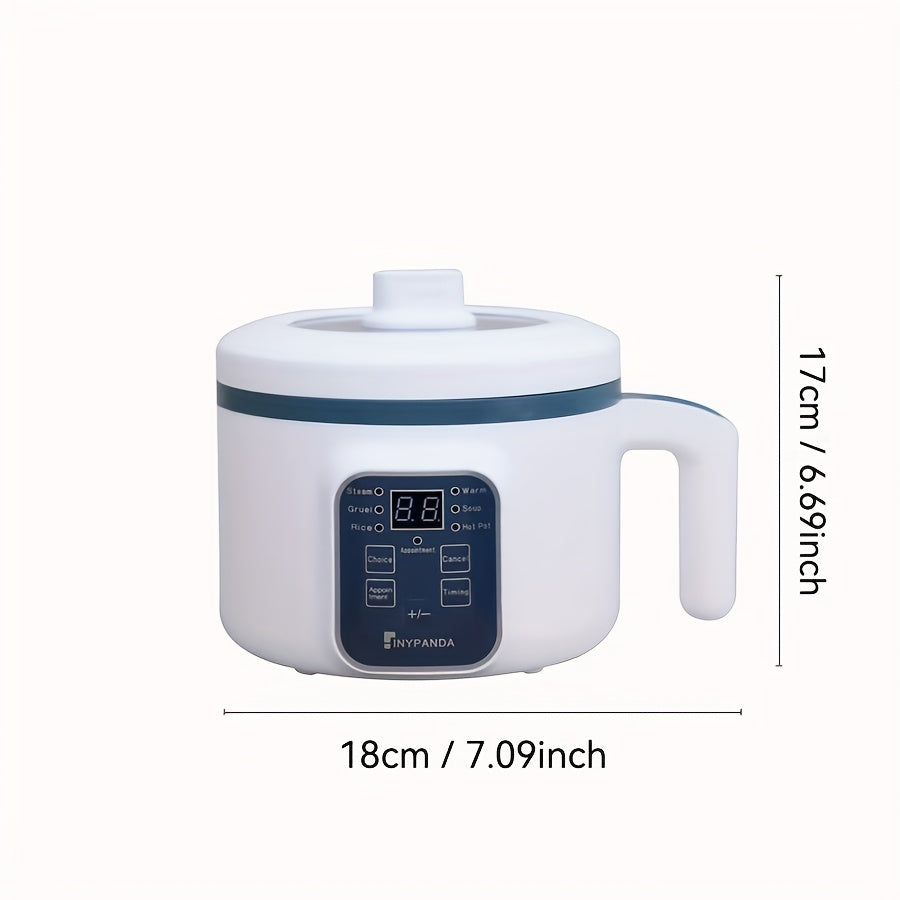 57.48oz Multifunctional Intelligent Electric Pot, Convenient Steaming And Cooking Integrated Pot, Overheating And Drying Protection, 6 Cooking Modes, Mini Steamer, Double-layer Non Stick Pot, Suitable For 1-2 People, Rice, Soup, Pasta, Steak, Etc