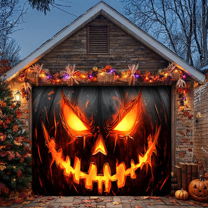 Lorva Halloween Garage Door Banner Decoration Halloween Horror Pumpkin Face