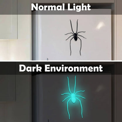 🕷 2026 Upgraded Glow-in-the-Dark Realistic Spider Magnetic Fridge Sticker – Halloween Prank Decor for Kitchen, Car & Home