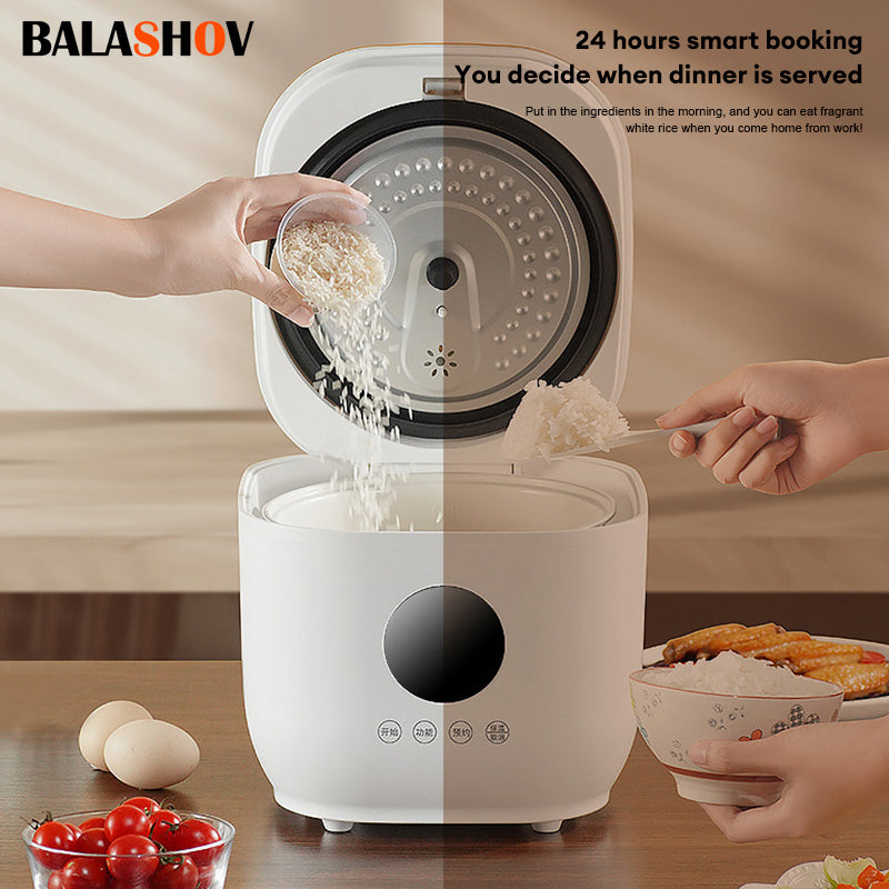 BALASHOV US Plug Multi Electric for rice Cooker, a Low-Sugar Cooking Device Featuring a Stainless Steel Steamer, a Travel Pot with a Removable Ceramic Non-Stick Pot