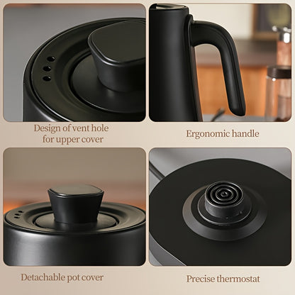 Electric Kettles, Gooseneck Electric Kettle, 304 Stainless Steel Inner, Quick Heating, for Pour Over Coffee, Brew Tea, Boil Hot Water, 33.81oz Black