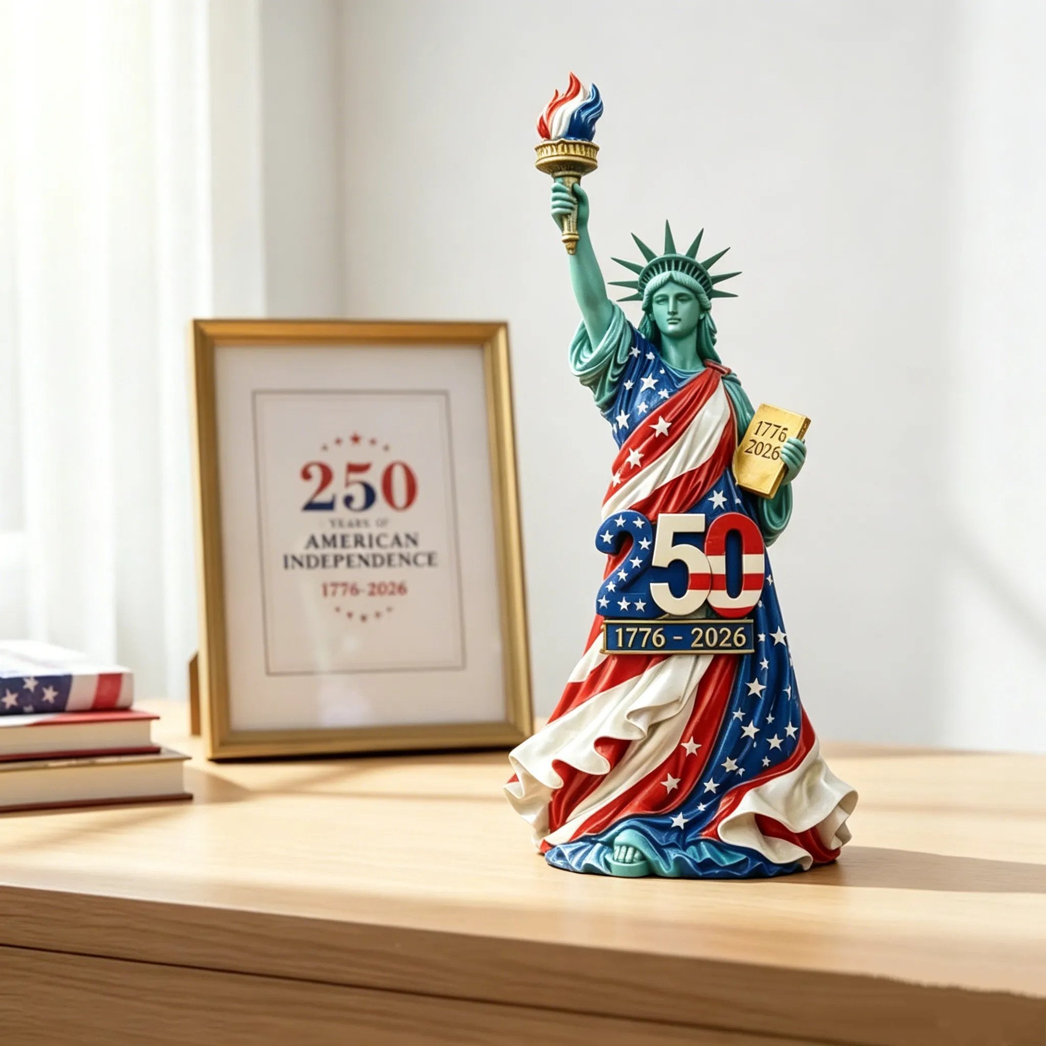 Statue of Liberty 250th Anniversary Commemorative Desk Sculpture – 1776-2026