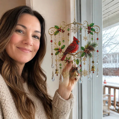 49% OFF – 🎄Handmade Christmas Stained Glass Window Hanging✨