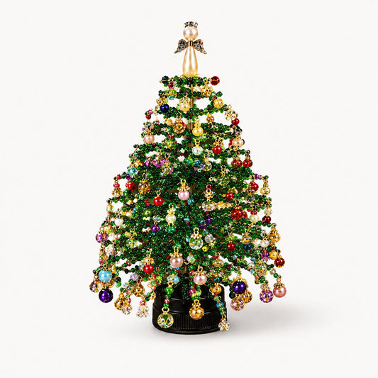 DIY Beaded Christmas Tree Craft Kit – Mini Tabletop Decoration | Festive Holiday Home Decor