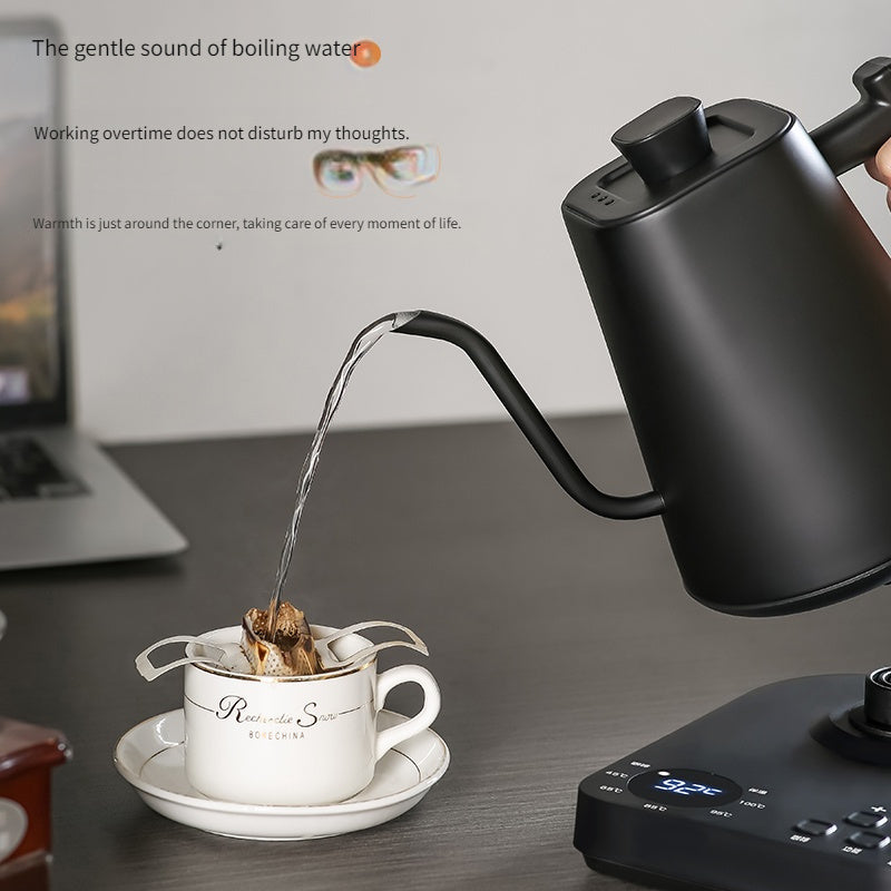 Swan Neck Hand Brewing Kettle | Stainless Steel, 304 Material, 1200W Power, 16.91-33.81oz Capacity, Smart Temperature Control for Coffee and Tea