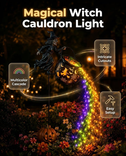 🎃🧙‍♀️Halloween Witch Cauldron Projection Garden Light – 🔥 Buy 2 Free Shipping