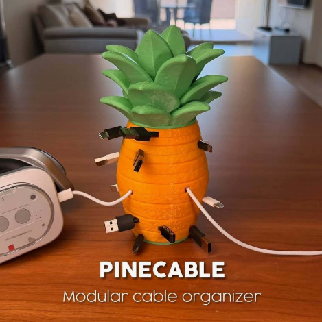 Pineapple Cable Keeper™ – Modular Desk Cord Organizer