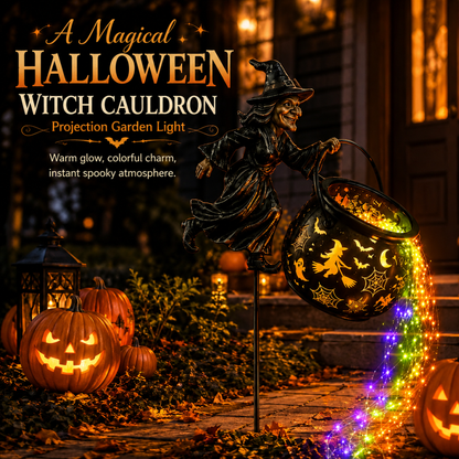 🎃🧙‍♀️Halloween Witch Cauldron Projection Garden Light – 🔥 Buy 2 Free Shipping