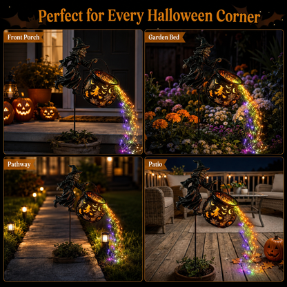 🎃🧙‍♀️Halloween Witch Cauldron Projection Garden Light – 🔥 Buy 2 Free Shipping