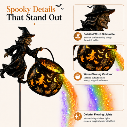 🎃🧙‍♀️Halloween Witch Cauldron Projection Garden Light – 🔥 Buy 2 Free Shipping